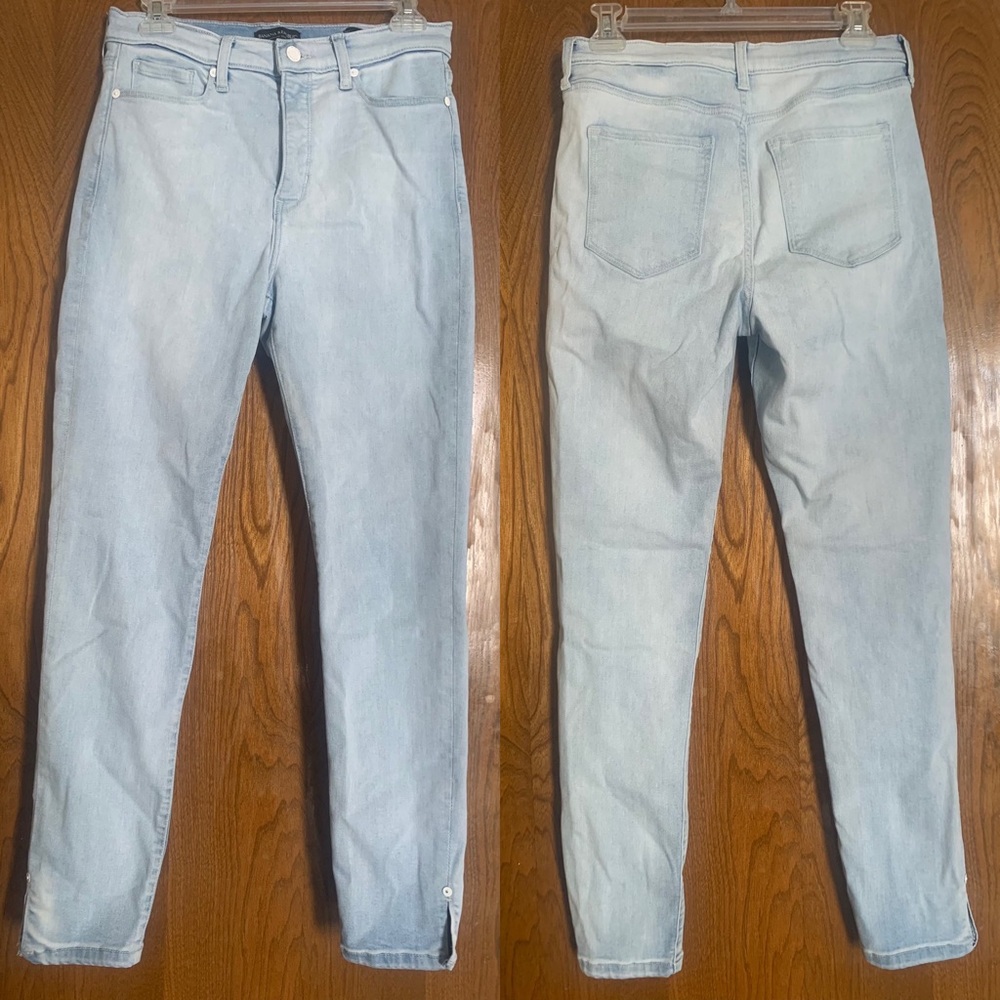 Banana Republic High Rise Stretchy Skinny Jeans Light Blue Sz 28
